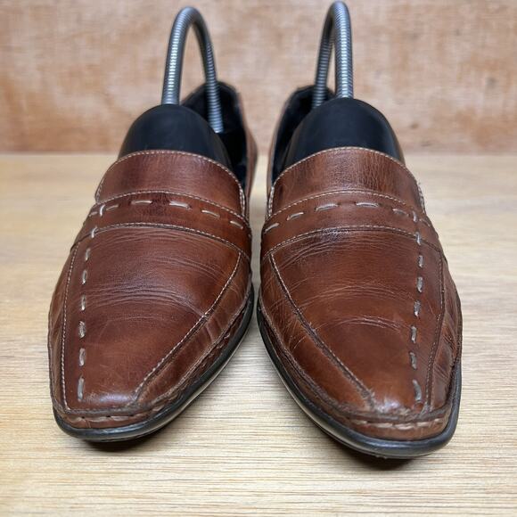 Pikolinos Pumps Women Size 7 US, 37 EU Shoes Brown Leather Stitch Heels Round - Picture 2 of 10